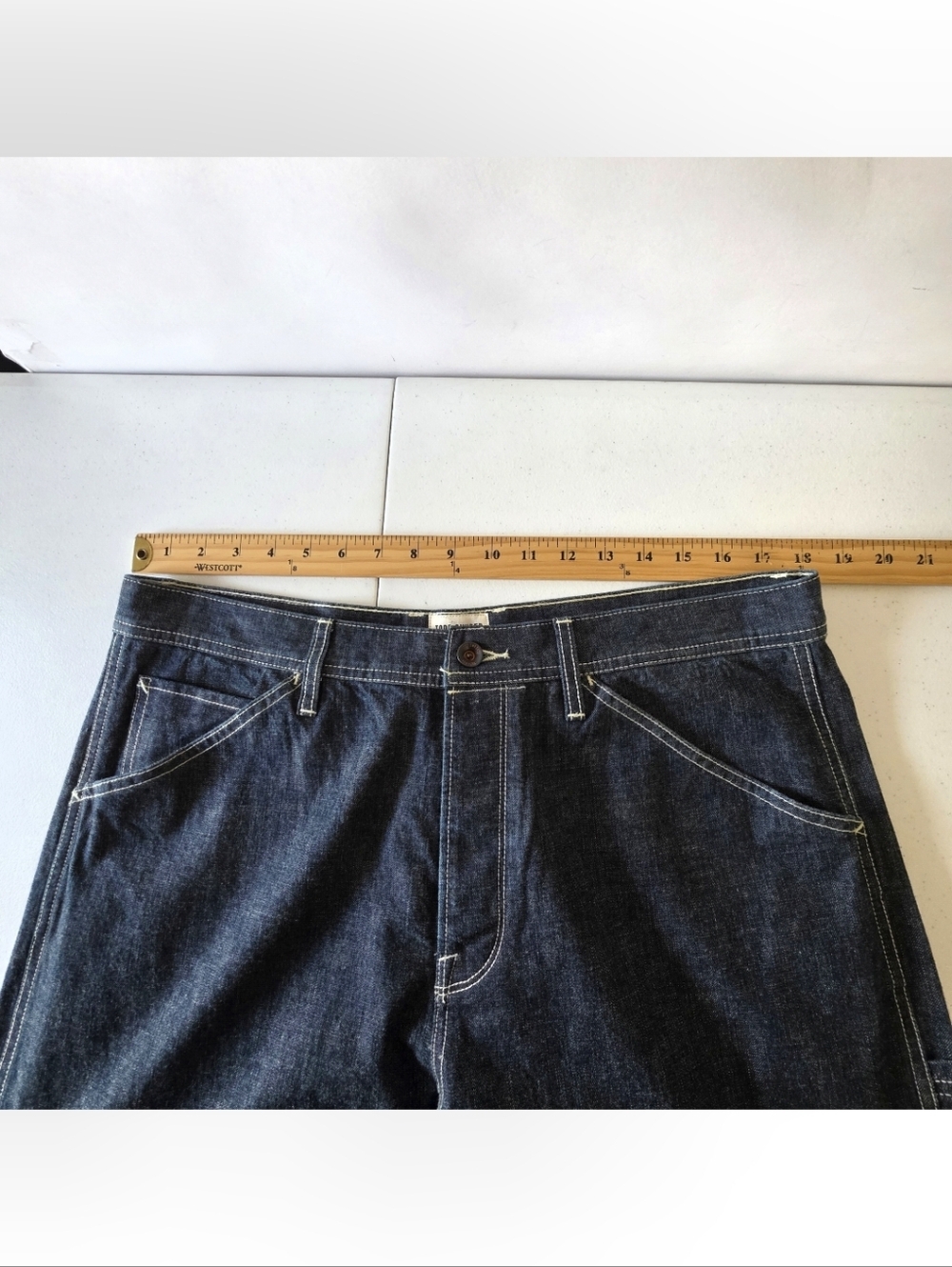 Todd Snyder Relaxed Denim Welder Pants Size 36x33 Cotton Carpenter Jeans NEW - Picture 5 of 15